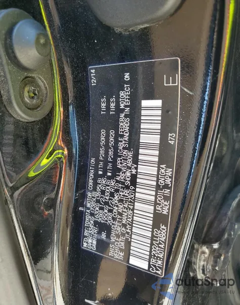 2015 Lexus Lx 570 z USA, uszkodzony, nr VIN JTJHY7AX8F4173019